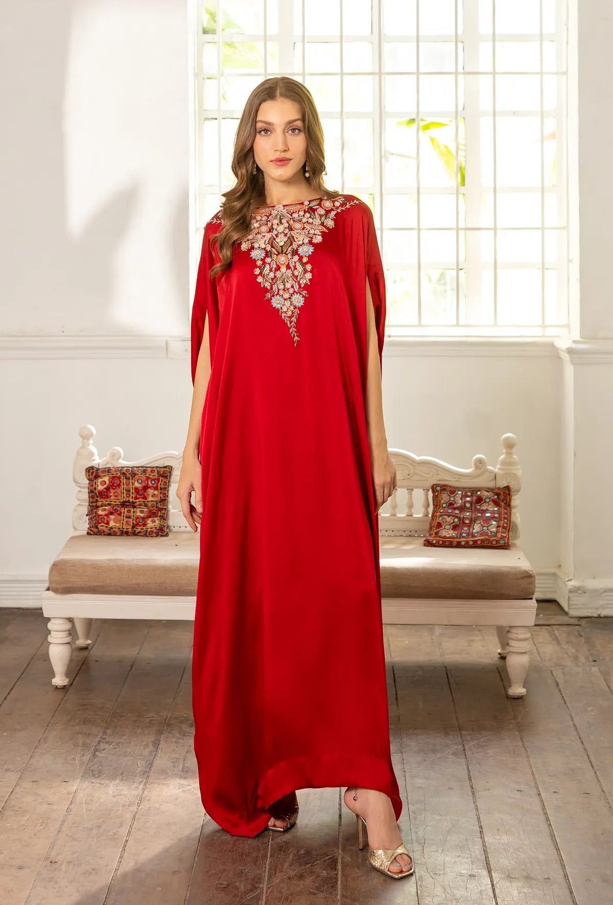 Silk Ember – Red Kaftan
