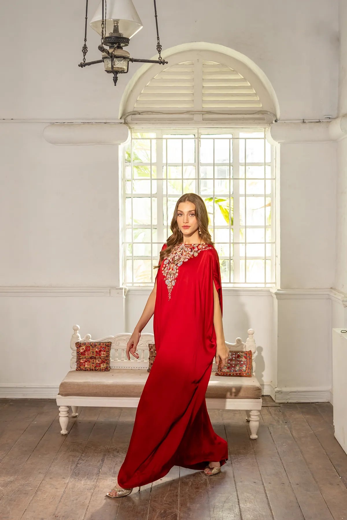 Silk Ember – Red Kaftan